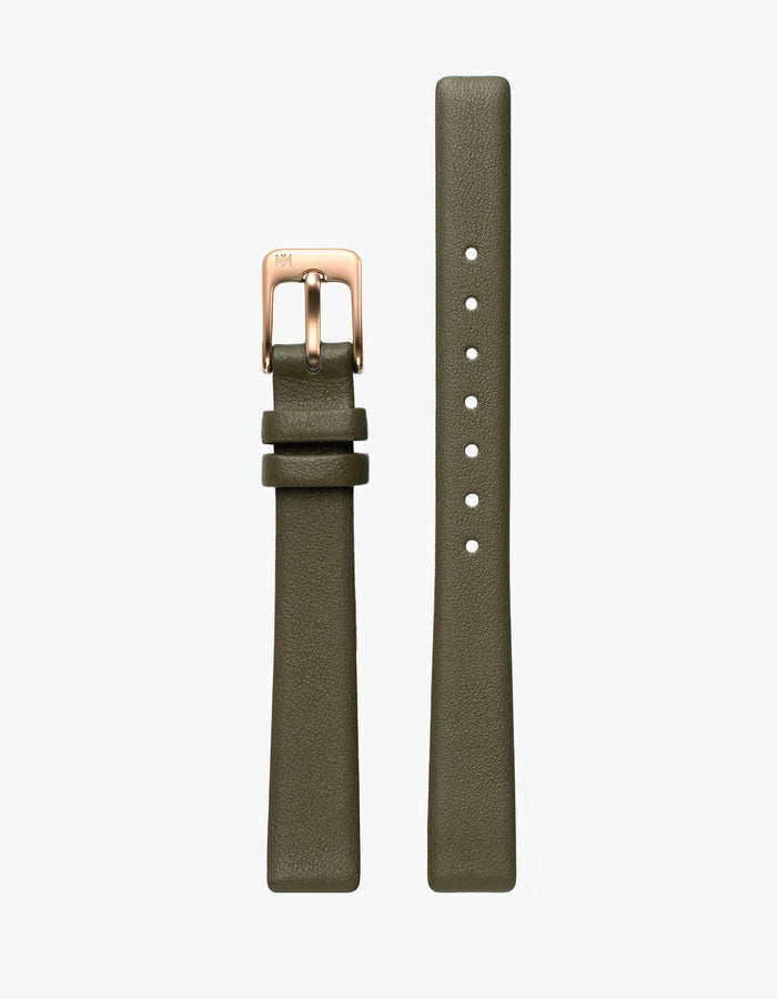 Symmetria Series - Olive Leather Watch Strap