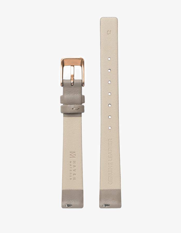 Symmetria Series - Taupe Leather Watch Strap