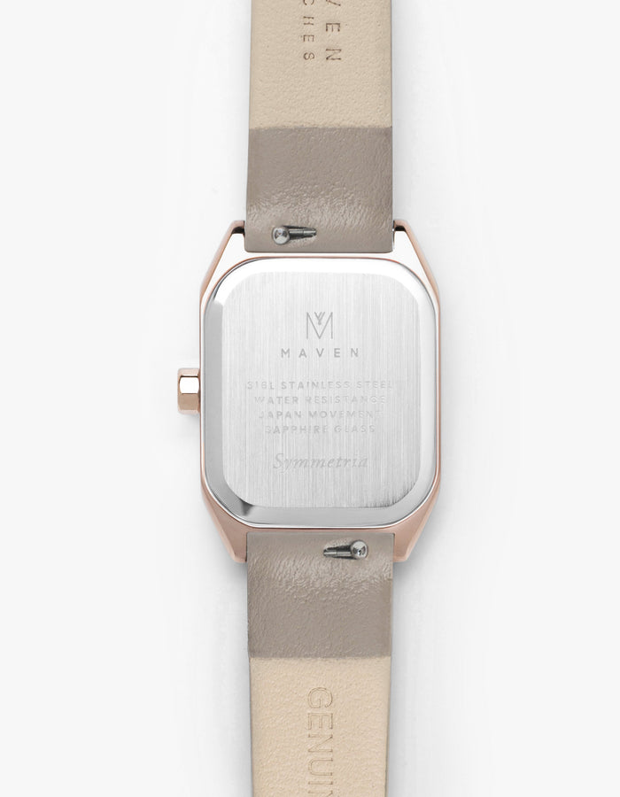Symmetria Series - Taupe Leather Watch Strap