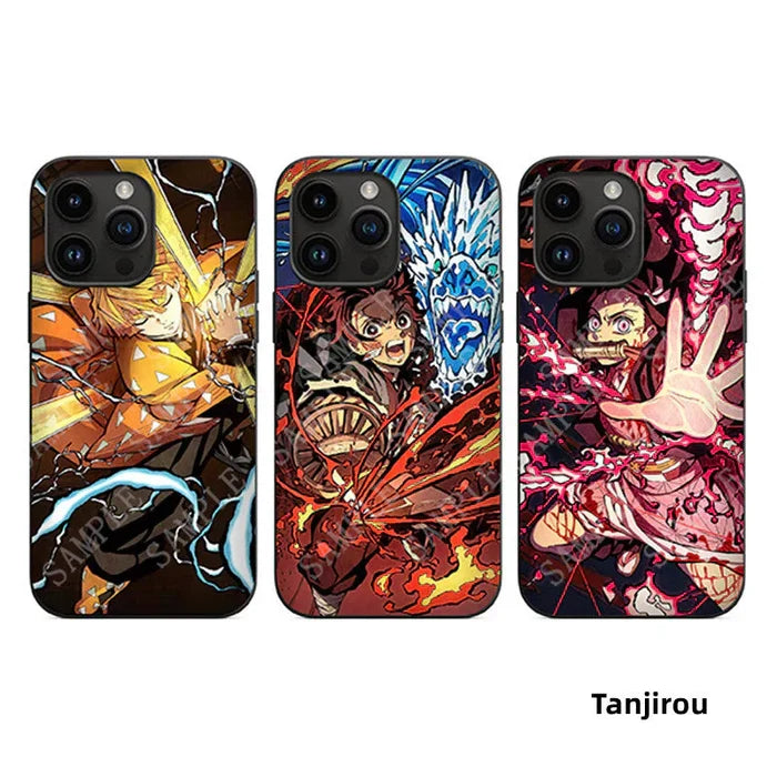 Uzumaki/Luffy/Tanjirou 3D variation Apple silicone crash-resistant phone case