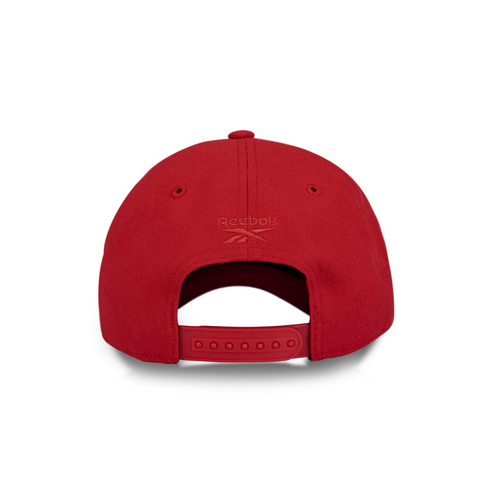 Back view of the Reebok Vector Baseball Cap, featuring an adjustable snapback closure and an embroidered Reebok logo above the opening.