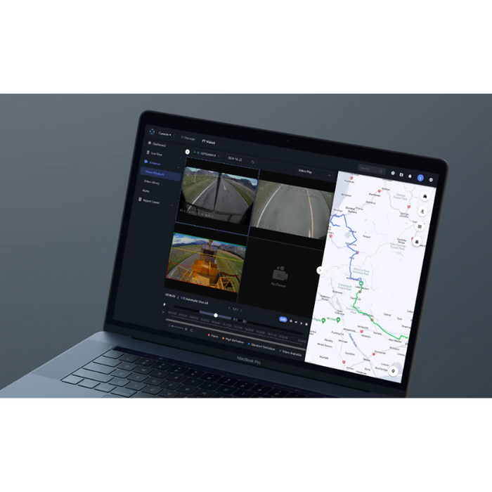 fleetview displayed on a laptop