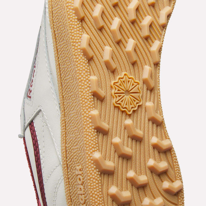 A close-up of the Reebok Women's Club C Golf Shoes, featuring a spikeless outsole and water-resistant leather for added comfort and durability.