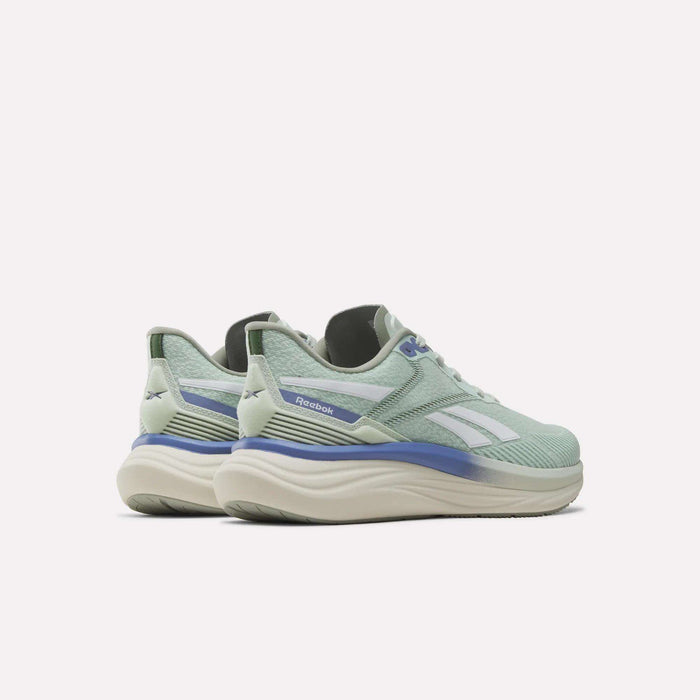 A pair of Women's Viva Speed Shoes by Reebok in light green with white soles, blue accents, and breathable mesh uppers, shown from the back and side angles against a plain white background.