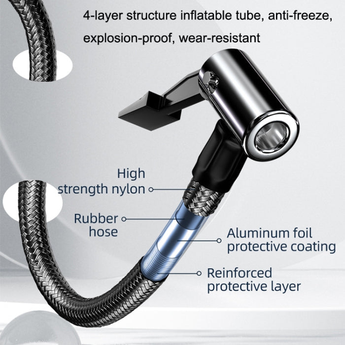 YX1819 Car Portable Air Pump - High Power Wired Inflator for Electric Vehicle Tires
