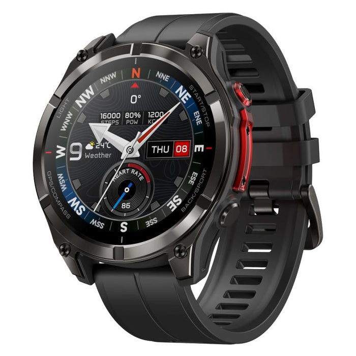 Zeblaze Stratos 4 Pro Rugged GPS Smart Watch – 1.43", 5 ATM/IP69K, Flashlight