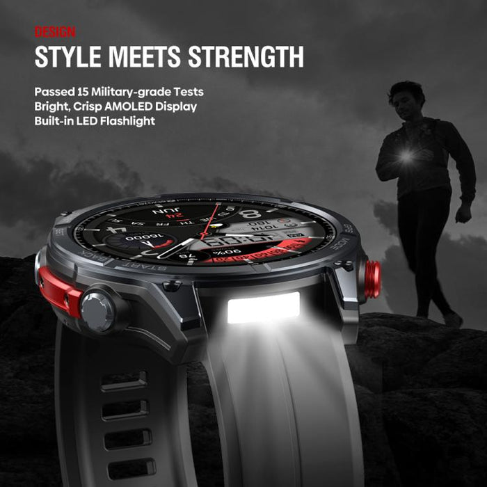 Zeblaze Stratos 4 Rugged GPS Smart Watch – 1.43", 5 ATM & IP69K