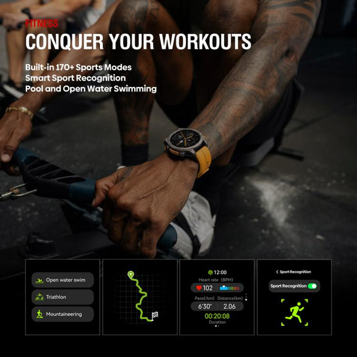 Zeblaze Stratos 4 Rugged GPS Smart Watch – 1.43", 5 ATM & IP69K